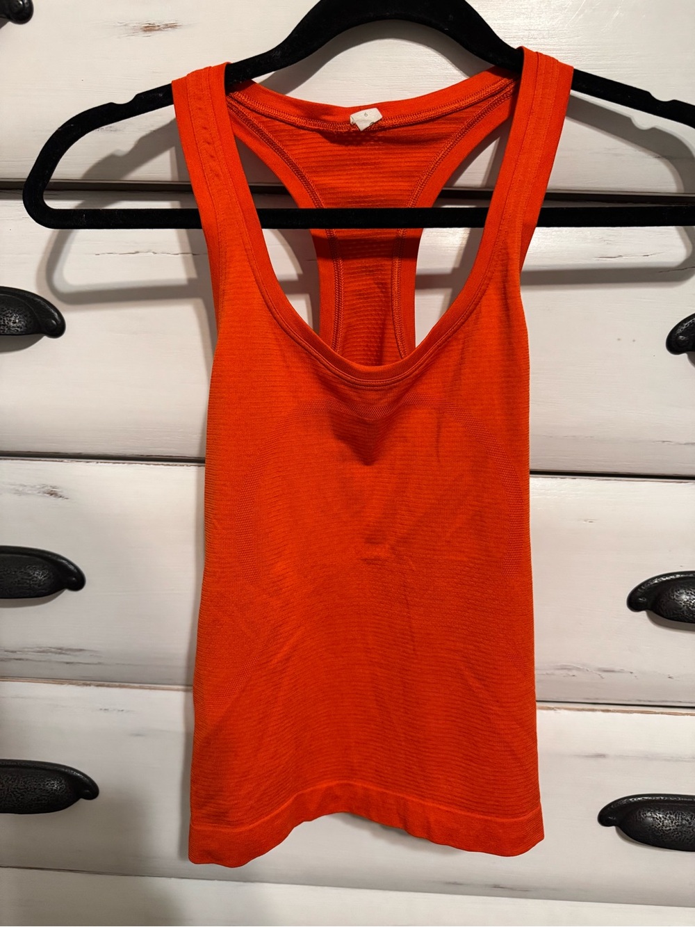 Lululemon Swiftly Tank- race length- Bright Orange/Red Racerback Tank- size 6